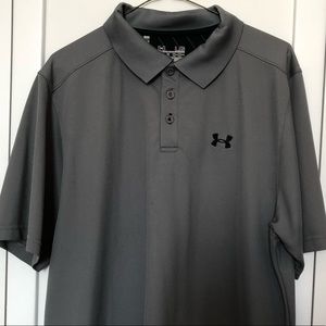 Use Under Armour Gray Golf Shirt, Loose Fit